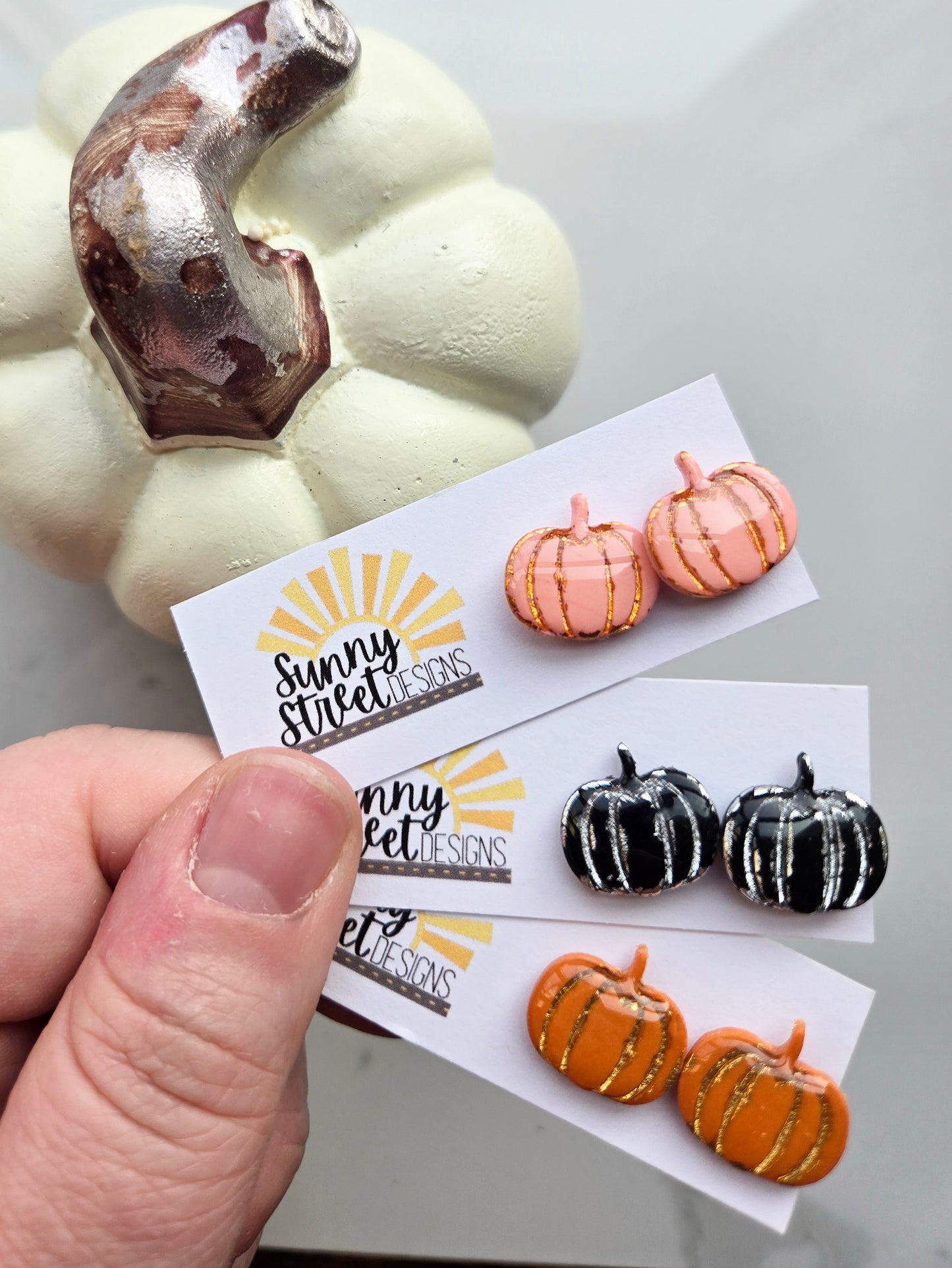 Pumpkin Studs (Multiple Colors)